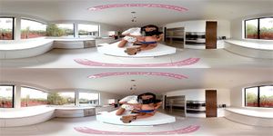 VR Bangers 热黑人室友引诱 Megan Rain 吃她的阴户 VR 色情