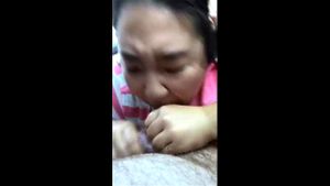 厚实的亚洲女友在车里深喉