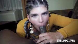 拉丁美女为黑人猛男口交
