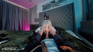 VR Conk：亚洲银狼在崩坏星轨的 Coslapy 模仿中深深吸吮和操弄