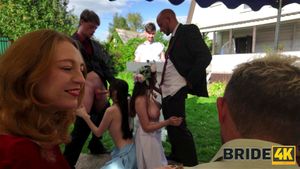 Bride4k. 婚姻幸福的秘诀在于新娘丰满的自然美乳