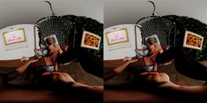 VReal_18K 吊椅上的温柔肛门 - 振动器、情侣、丝袜、金发女郎、超级女声、CGI 3D 渲染