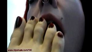 女同性恋足部吮吸