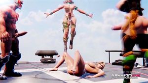 S.Storm特别能力 - MONICA ROSSI创作的3D Futa超级英雄动画