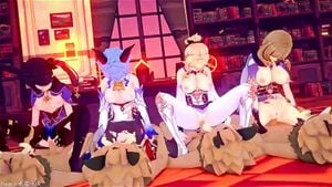 原神群交4人激情互动