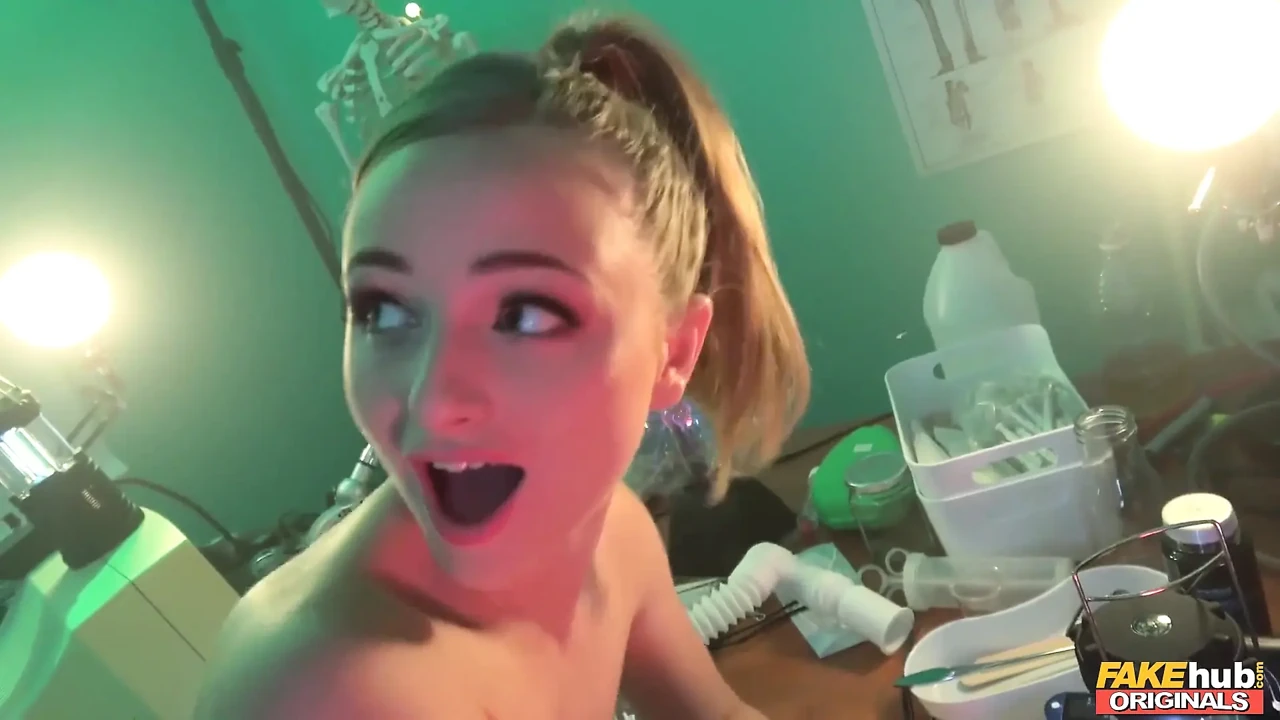 Fakehub Originals - Mad Scientist Steve Brings a Gorgeous Doll Lady Bug to Life & Gives Her a Wild Lab Workout