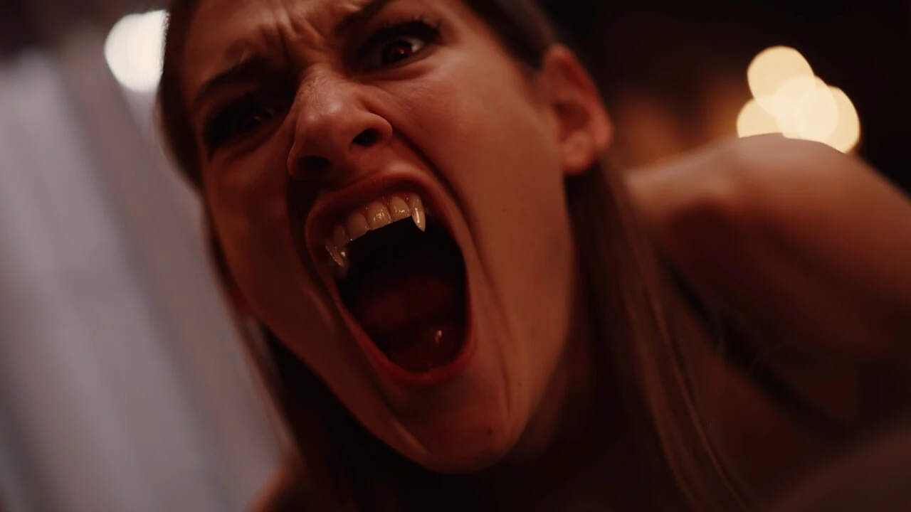 老哥特式庄园里的吸血鬼诱惑 - 书女孩被百年老性感金发主人迷住