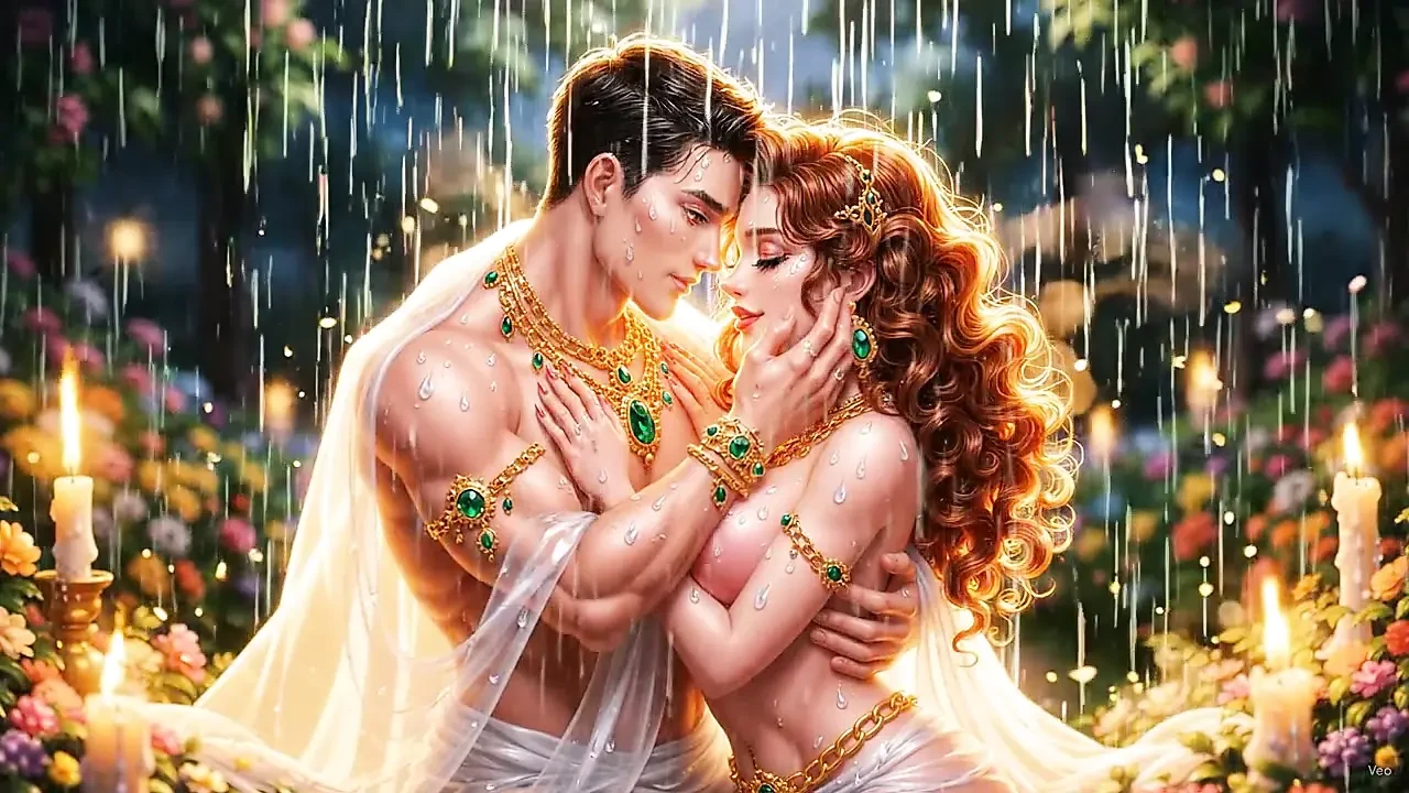 德西接吻的极端特写 - 黄金珠宝 Mein 性感印度女孩 Aur 英俊男孩 Ki 完整浪漫的夜晚
